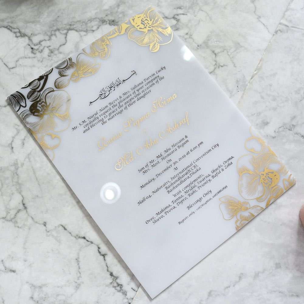 acrylic invitation